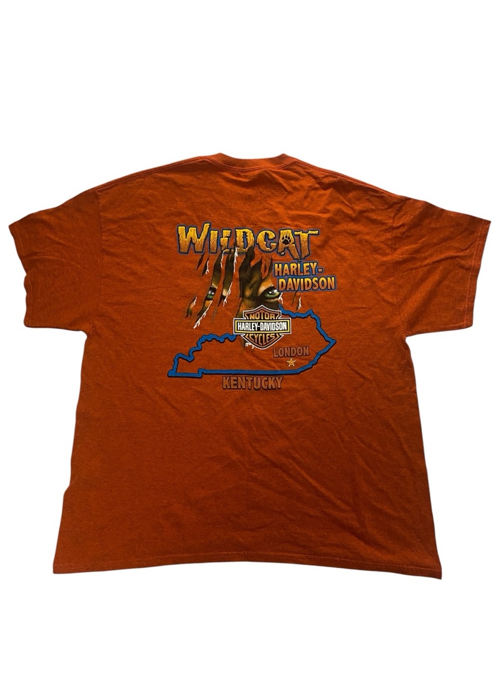 Harley-Davidson Orange Wildcat Kentucky Graphic Tee XXL NWT
